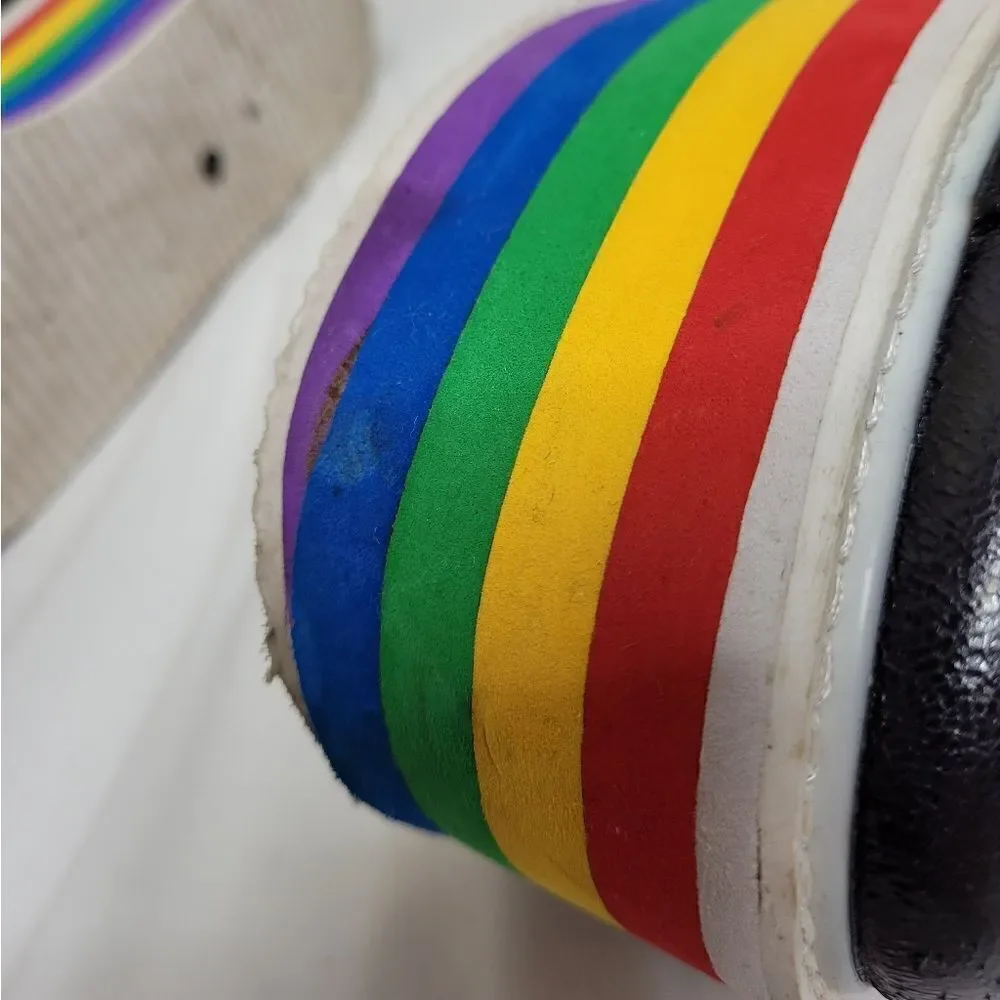 CAPE ROBBIN Momo platform sneaker rainbow‎ black metallic lace up clowncore 10